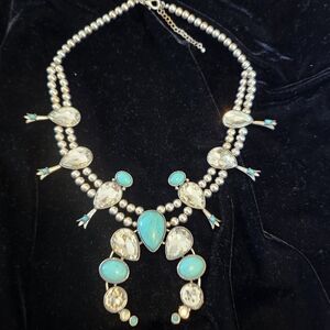 Elegant Turquoise and Silver Necklace